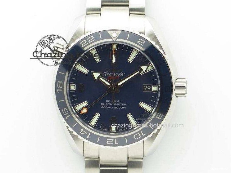0501 Planet Ocean GMT 42mm V6F Best Edition Blue Bezel Blue Dial On SS Bracelet A ModernLook 8274